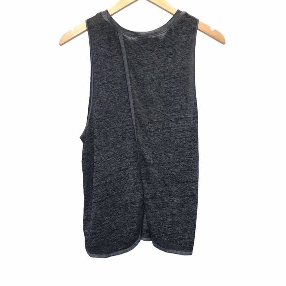 No Boundaries Tank Top Owl Size XL 15/17 Black White Beach Workout Split Back - Picture 2 of 7